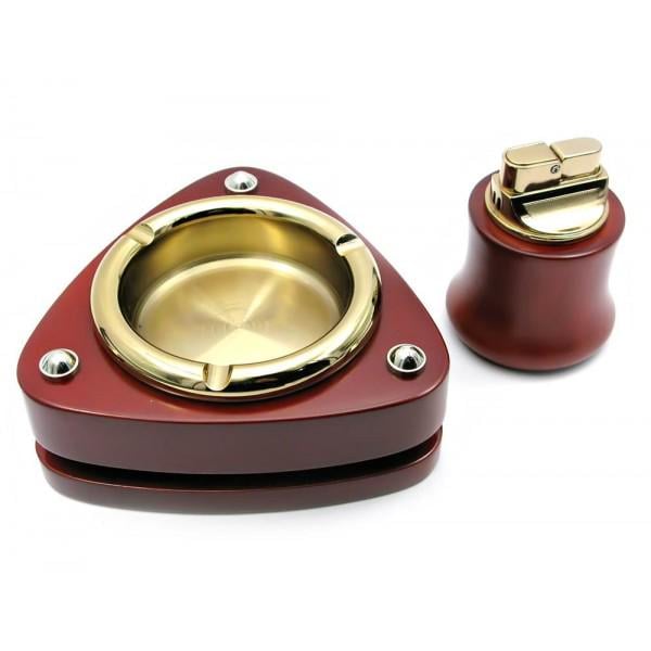 Пепельница настольная Wooden и зажигалка (24116)