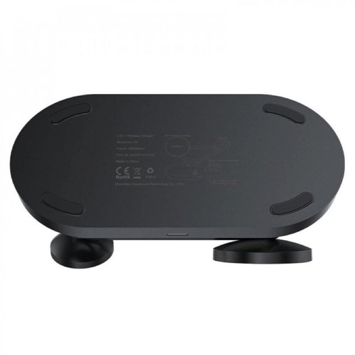 Зарядное устройство беспроводное Acefast E9 desktop 3в1 Wireless Charging Holder Black (582100) - фото 3