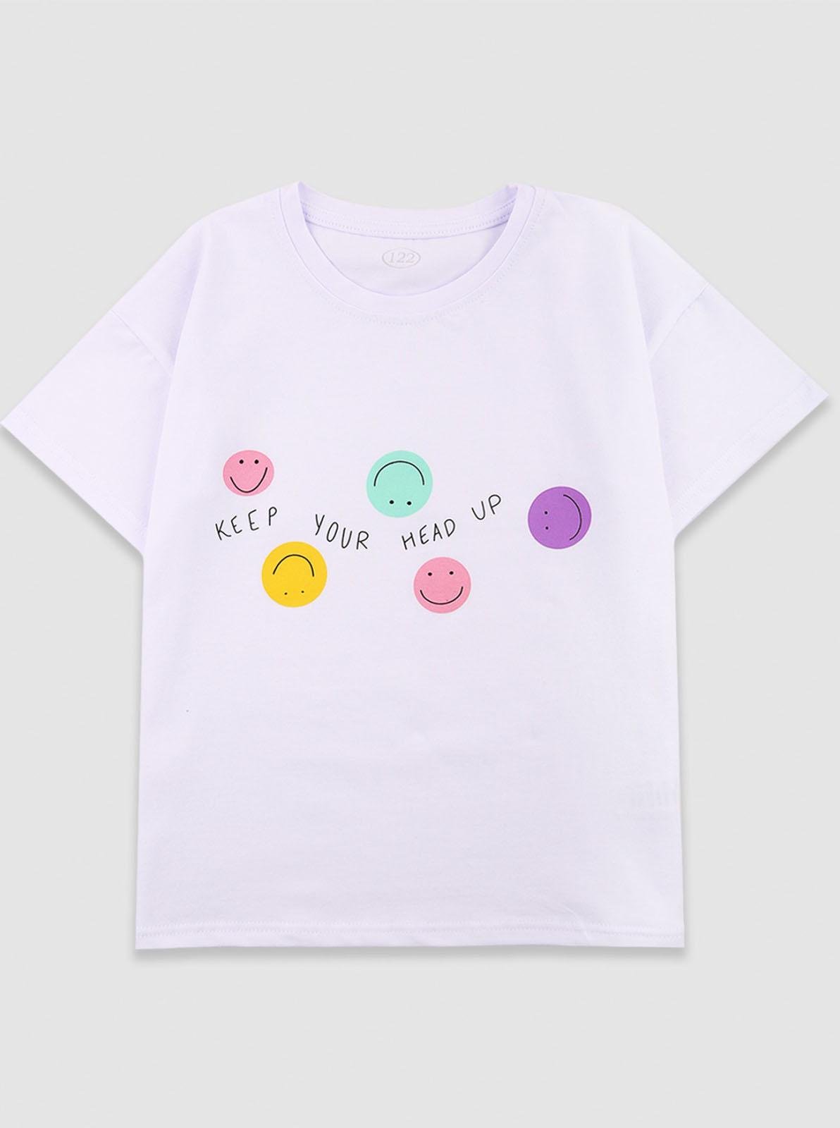 Футболка для девочки Flamingo Smile 778-061 152 см Белый