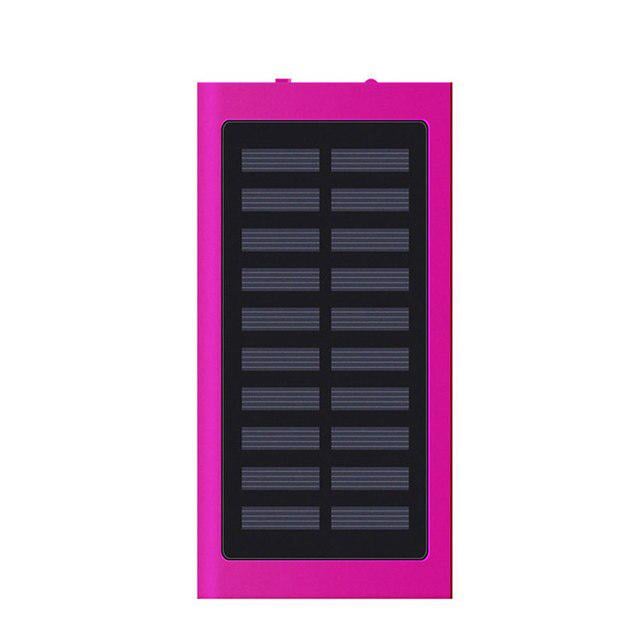 Повербанк MICRO 3xUSB Li-poly 20000 mAh 2,1 А з сонячною панеллю та ліхтариком - фото 1