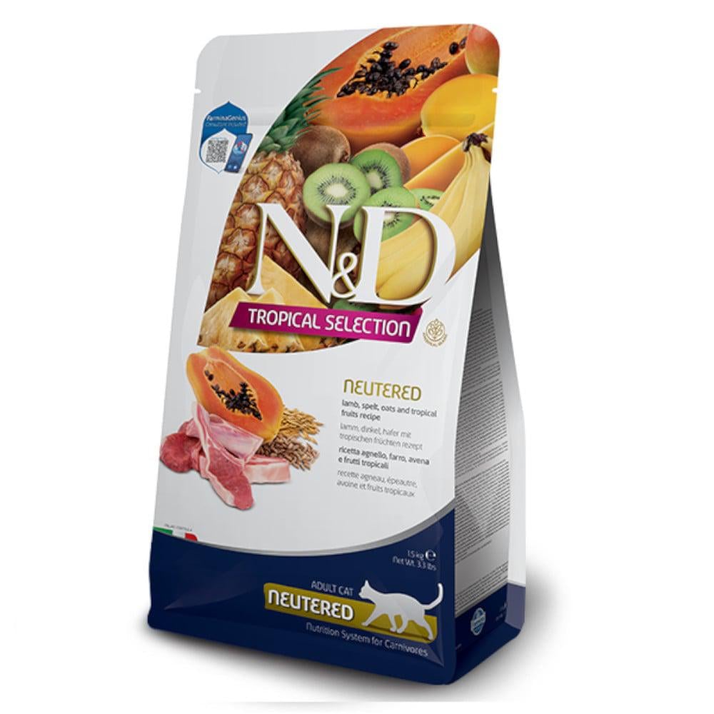 Корм для кошек сухой Farmina N&D TROPICAL SELECTION с ягненком и тропическими фруктами 300 г