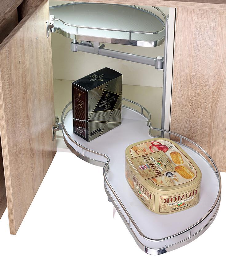 Уголок рациональный правый Giff Wing фасад 500 мм Хром (08864)