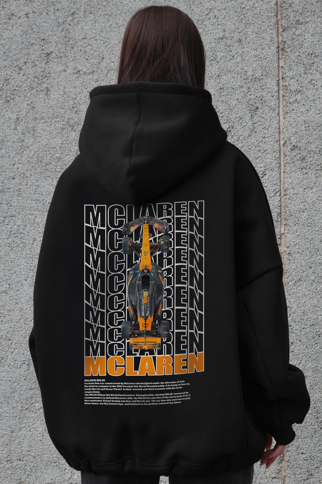 Худи на флисе Without с капюшоном и принтом Mclaren оверсайз Black (8055534) - фото 5 Худи на флисе Without с капюшоном и принтом Mclaren оверсайз Black (8055534) - фото 5