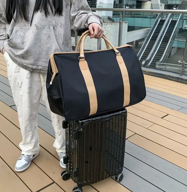 Сумка дорожная из водонепроницаемой ткани 35х45х22 см Коричневый (11415) - фото 4