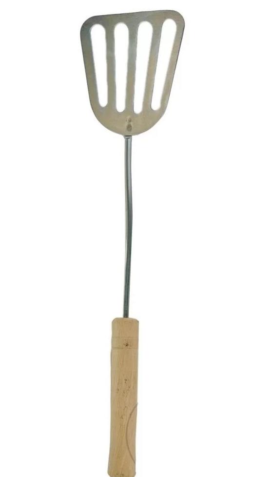 Лопатка кухонная металлическая с деревянной ручкой 32 см (8496)