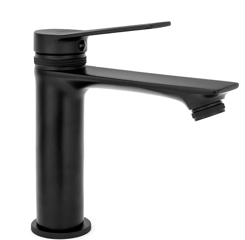 Смеситель для умывальника CUBO REA VIRAL REA-B2028 однорычажный Черный (153608)