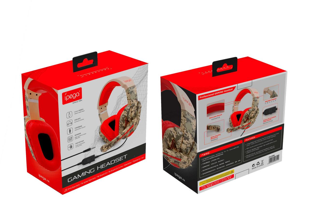 Наушники игровые iPega Gaming PG-R005 проводные с подсветкой/микрофоном - фото 2 Наушники игровые iPega Gaming PG-R005 проводные с подсветкой/микрофоном - фото 2