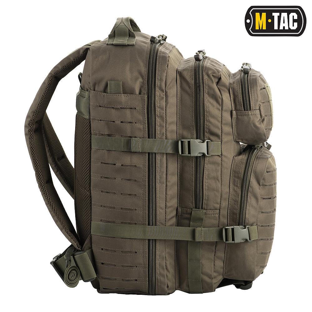 Рюкзак штурмовой M-Tac Assault Laser Cut 40 л 52x29x28 см Оливковый (9057) - фото 4