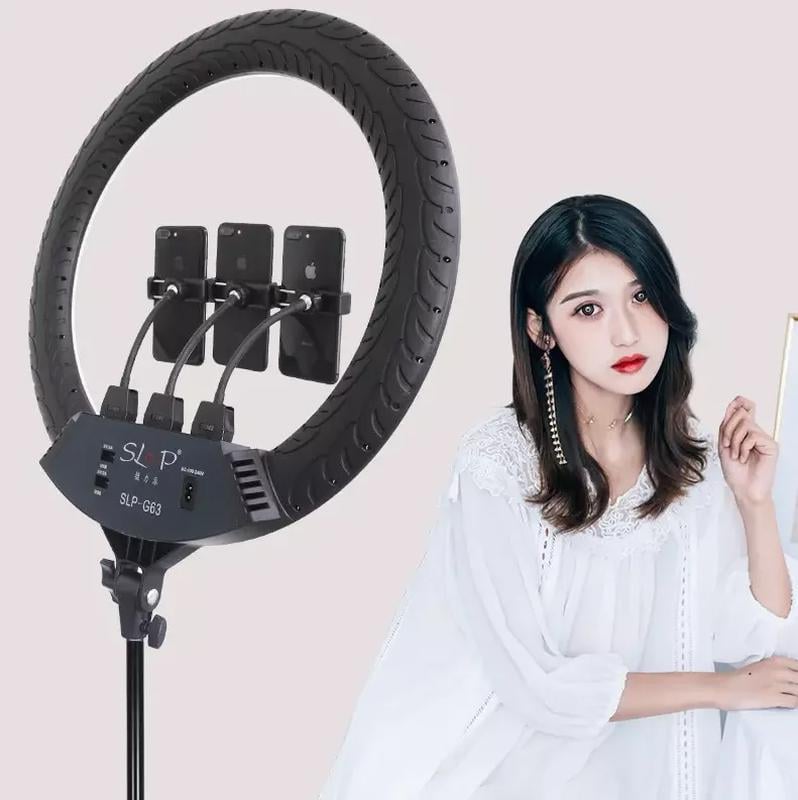 Кольцевая лампа Ring Light LED со штативом и пультом 36 см (LS-360) - фото 3