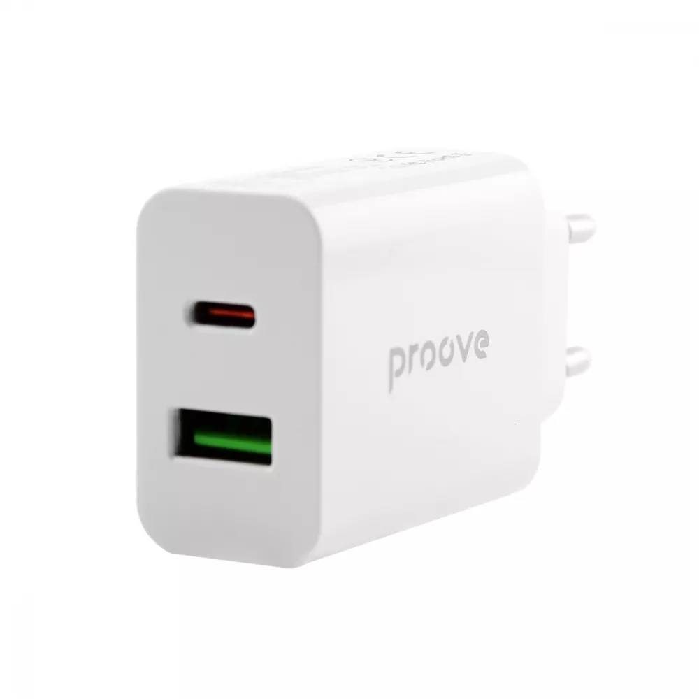 Зарядное устройство сетевое Proove Rapid 20W Type-C/USB White