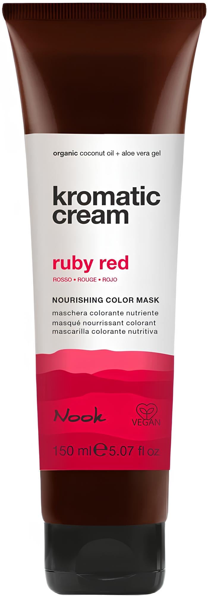 Питательная тонирующая маска Nook Cosmetics KROMATIC CREAM Nourishing Color Mask 150 мл Ruby Red