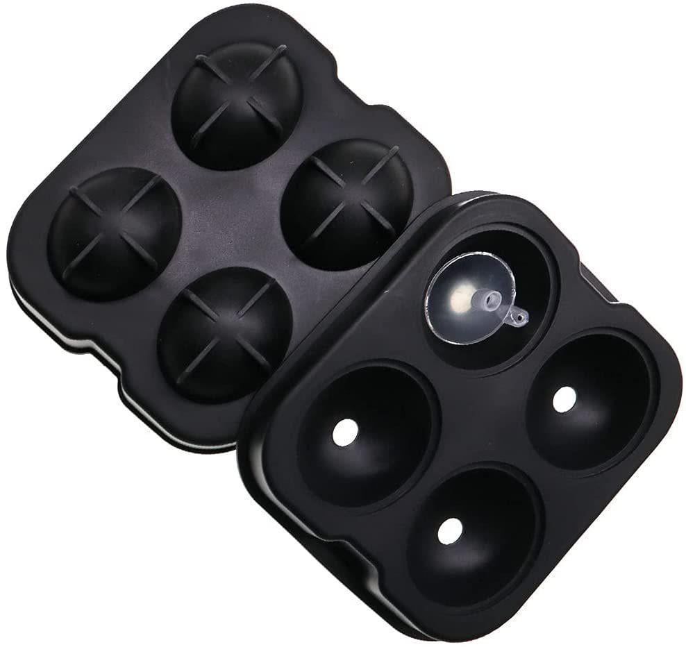 Форма для льоду Куля силіконова 4 комірок Чорний (НР051354)