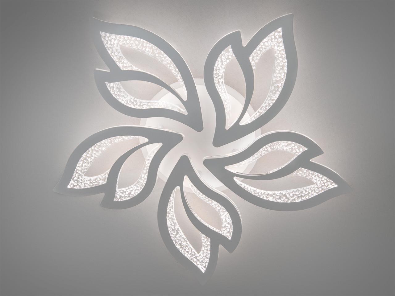 Люстра LED в спальню с пультом 2455-5WH-LS 80 W на 14 м2 Белый (2437060102) - фото 5