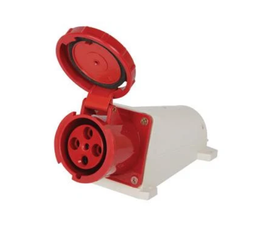 Силовая розетка E.NEXT e.socket.pro.4.63 3P+PE 63А 380 В стационарная IP67 Красный (p012006)