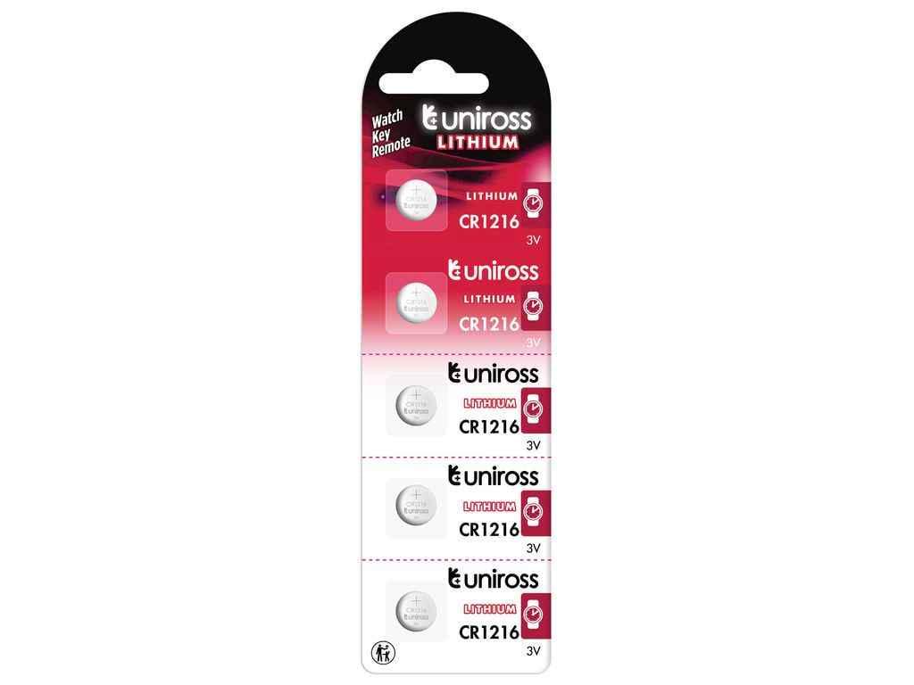 Батарейка литиевая Uniross CR1616 SP LITHIUM 5 шт. (1086902)