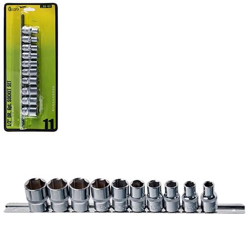 Набор головок Alloid 1/2" на планке, 10-24 мм. 11 пр. НГП-4011