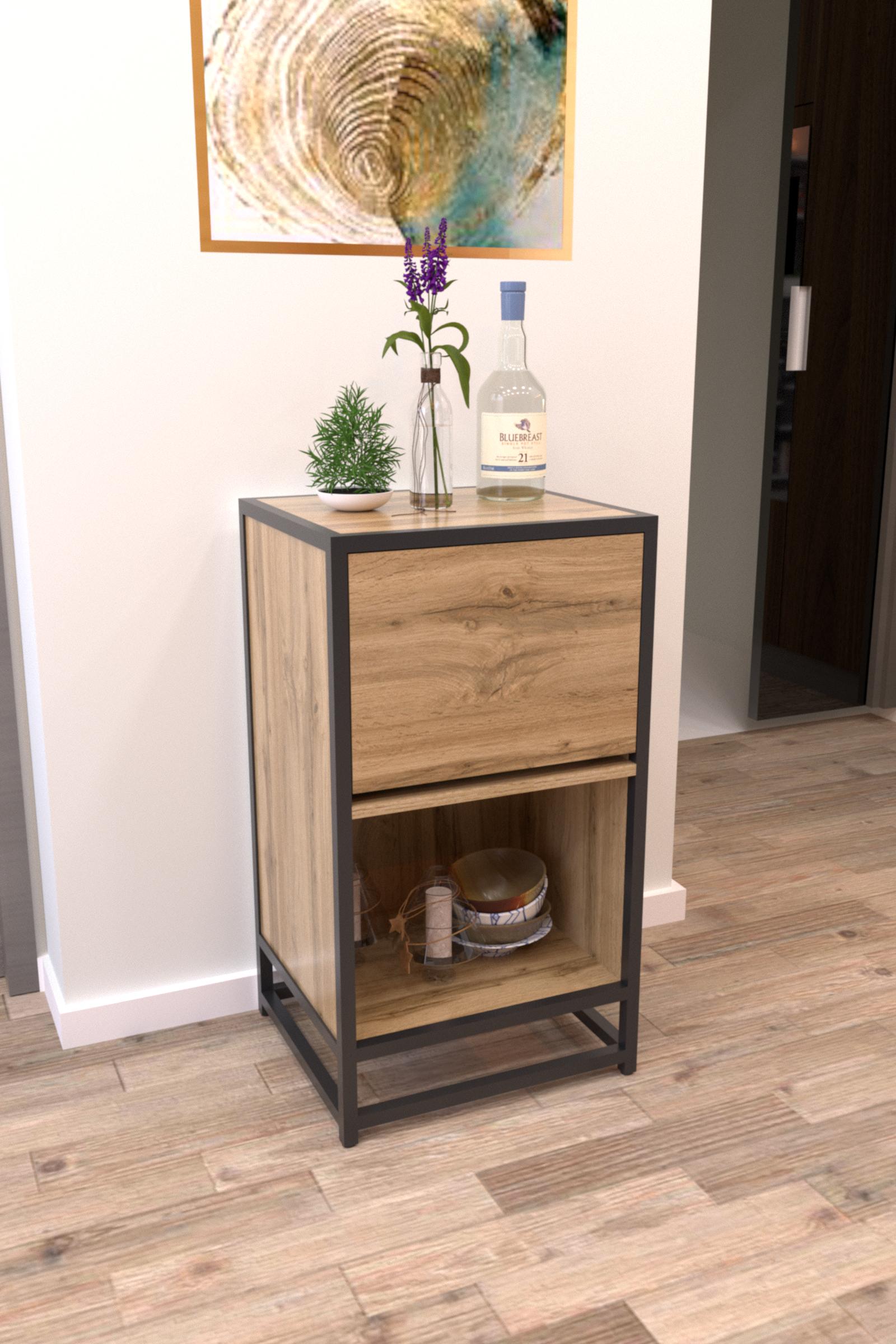 Тумба EcoLoft Скавелла DSP-1270-1 в стиле лофт Дуб Аппалачи (29820927) - фото 2 Тумба EcoLoft Скавелла DSP-1270-1 в стиле лофт Дуб Аппалачи (29820927) - фото 2