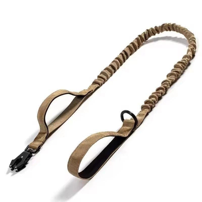 Повідець для собак Harness з металевим карабіном з двома ручками 114-150 см Коричневий