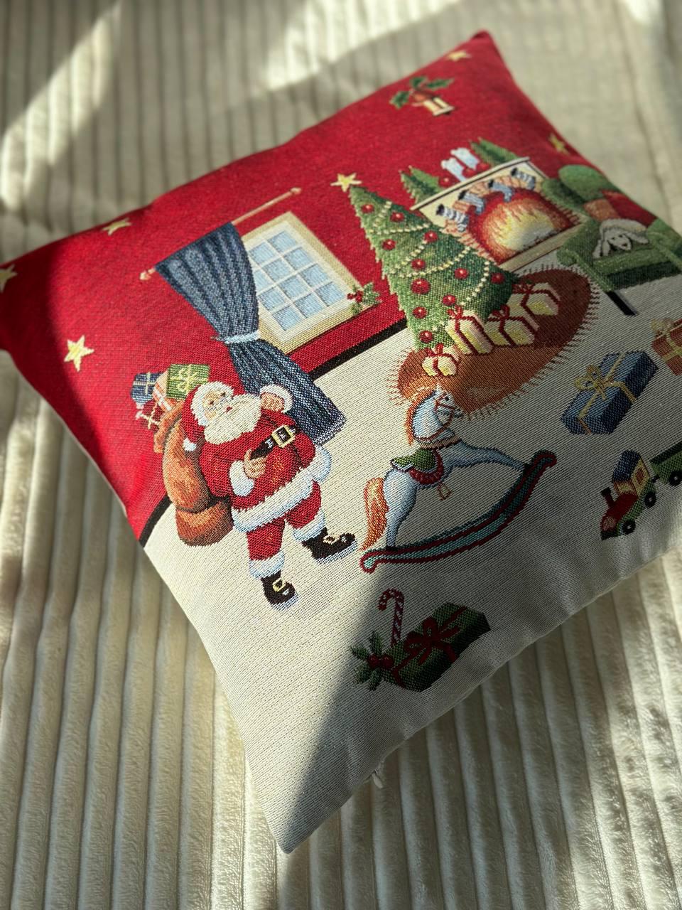 Наволочка новогодняя гобеленовая без наполнения 45х45 см (HOGAR-PC) - фото 4 Наволочка новогодняя гобеленовая без наполнения 45х45 см (HOGAR-PC) - фото 4
