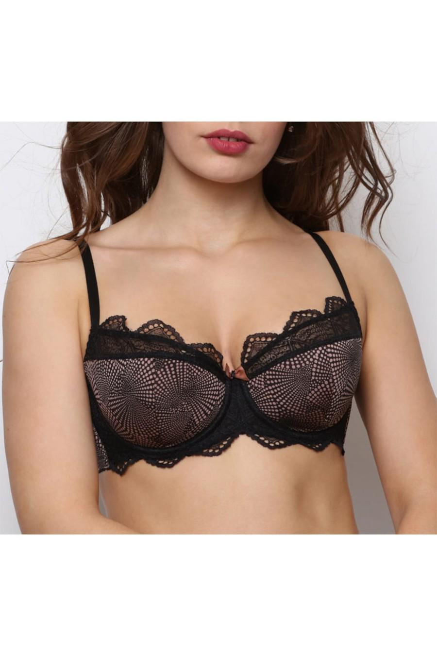 Бюстгальтер с уплотненной чашкой Orhideja 95B Черно-розовый (67778) Бюстгальтер с уплотненной чашкой Orhideja 95B Черно-розовый (67778)