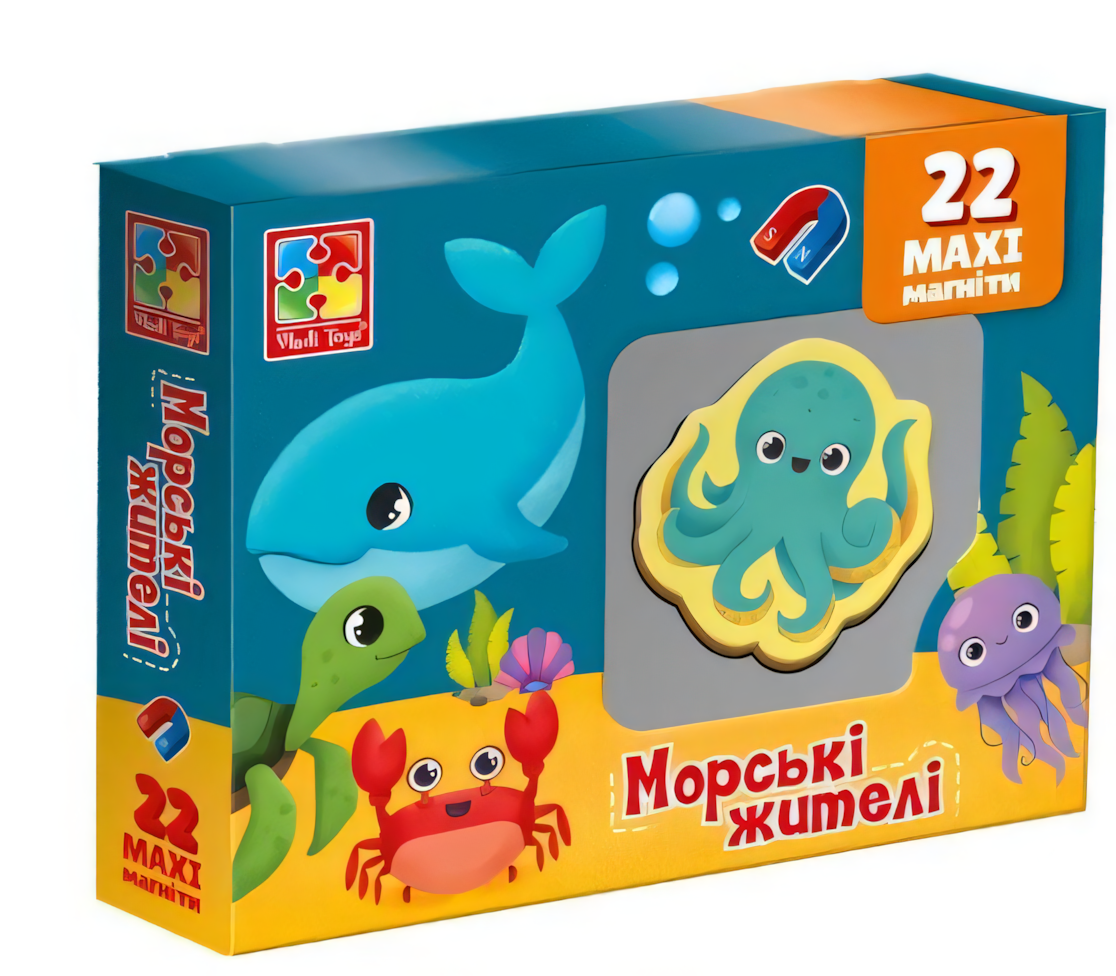 Гра настільна Vladi Toys Настільна гра для дітей Набір магнітів, Морські мешканці (SR-113-N-396) Гра настільна Vladi Toys Настільна гра для дітей Набір магнітів, Морські мешканці (SR-113-N-396)