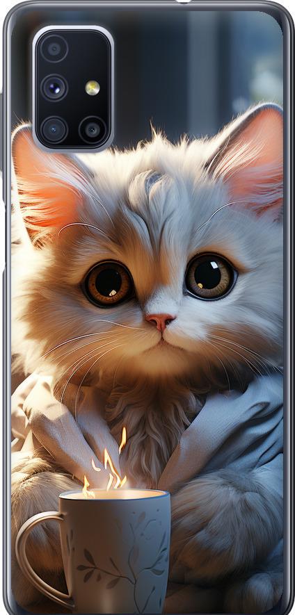 Чехол на Samsung Galaxy M51 M515F White cat (5646t-1944-42517)