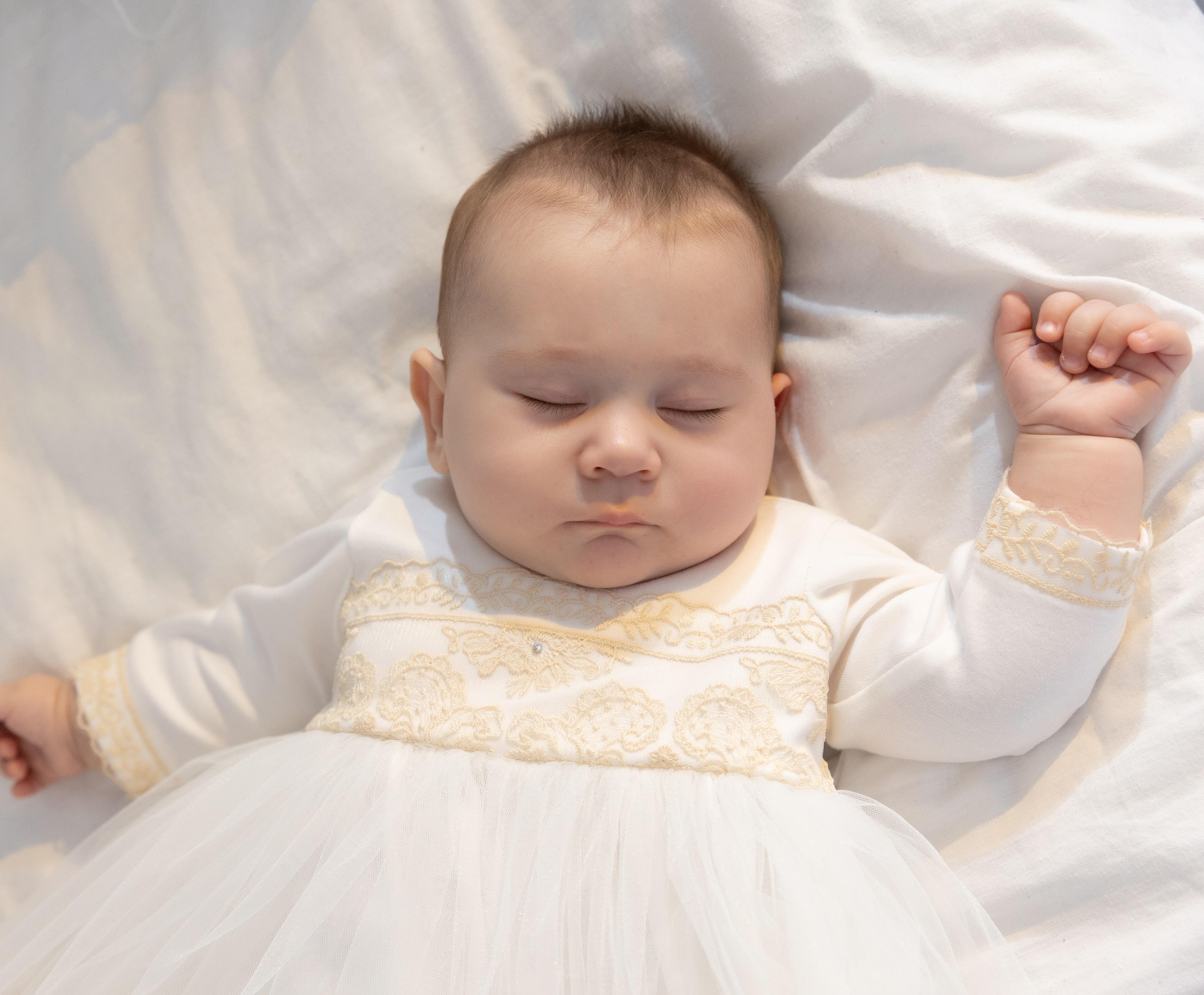 Сукня дитяча святкова Ванесса з мереживом і фатином для хрестин/дня народження/фотосесії р. 92 Молочний (29705822) - фото 7 Сукня дитяча святкова Ванесса з мереживом і фатином для хрестин/дня народження/фотосесії р. 92 Молочний (29705822) - фото 7