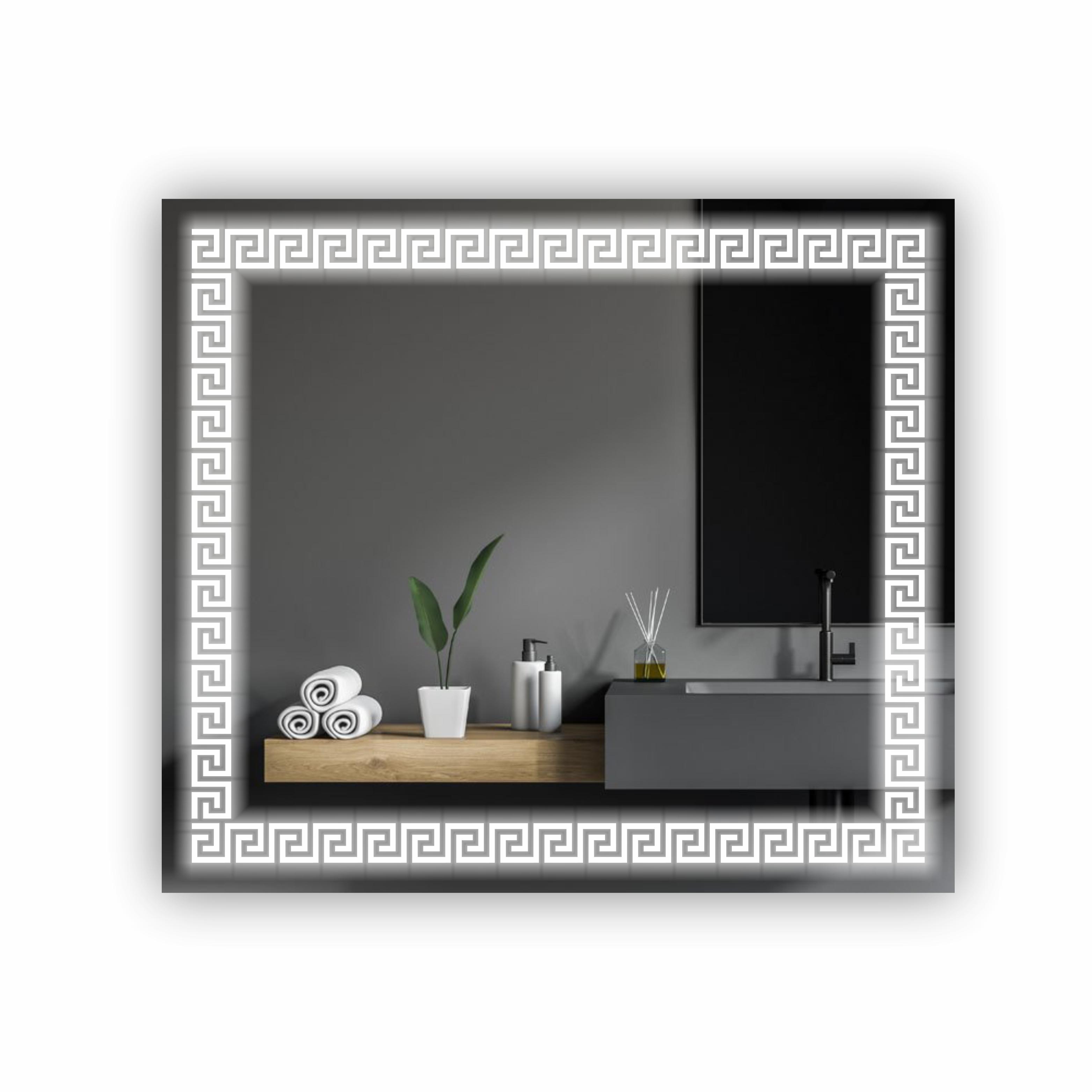 Зеркало с LED подсветкой 700х800 мм (R-072)