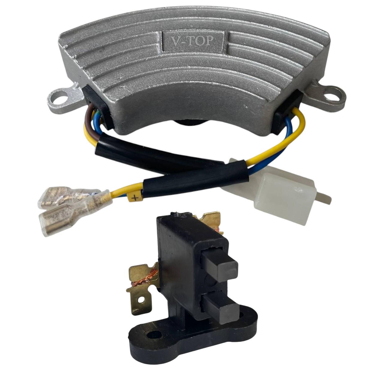 Регулятор напряжения AVR генератора 168 220V алюминий 250V 220мкф