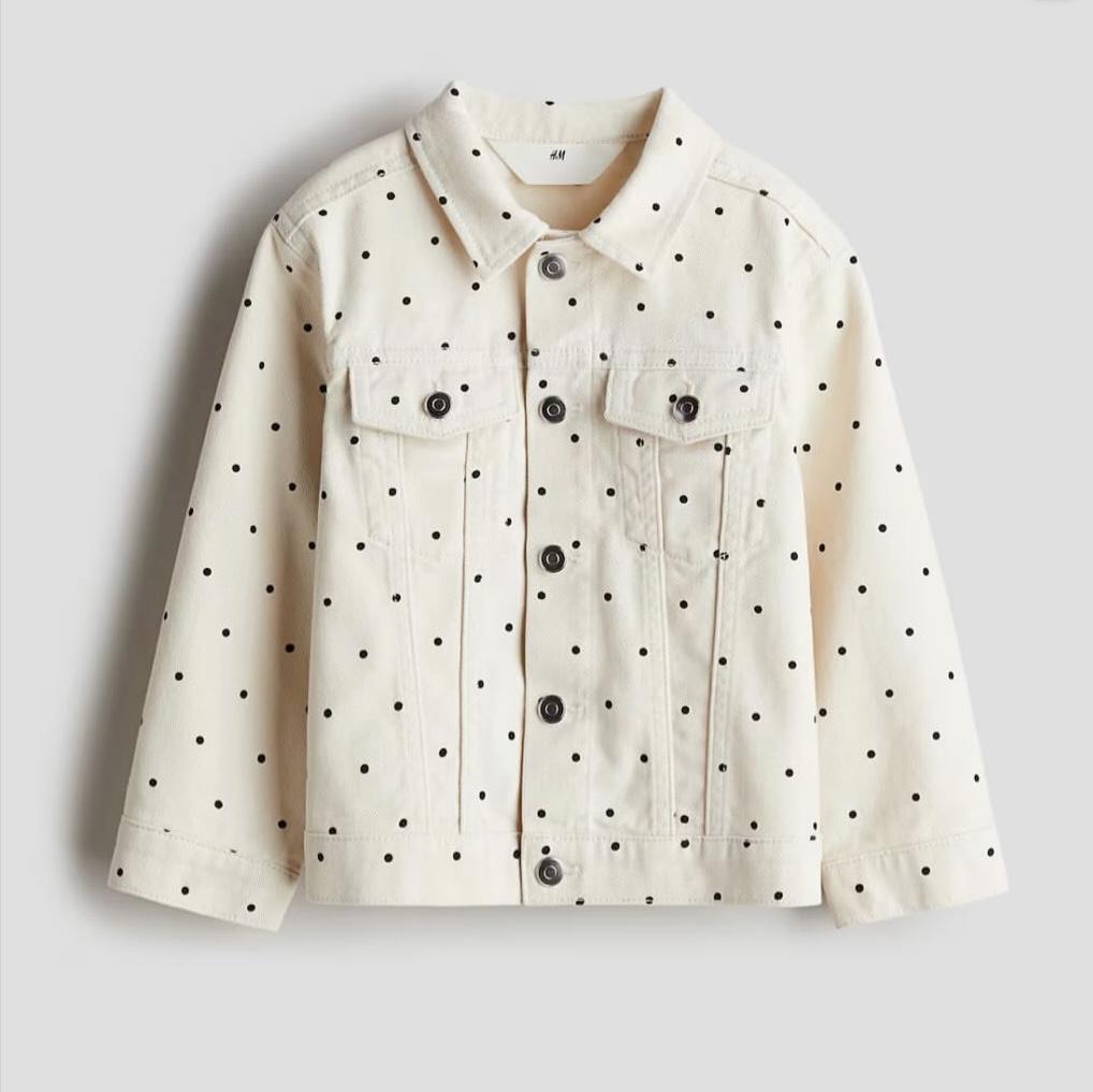 Куртка для девочки джинсовая H&M 122 см Белый (3042)