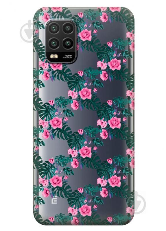 Силиконовый чехол iSwag для Xiaomi Mi 10 Lite Цветочная лиана (KS2268)