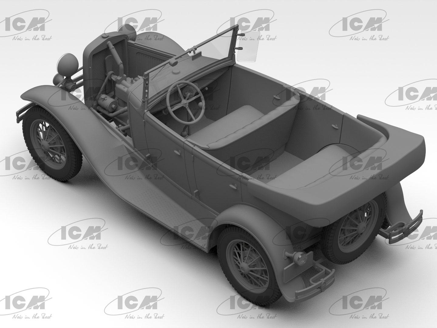 Сборная модель ICM A Standard Phaeton Американский легковой автомобиль 1930-е годы (24051) - фото 4