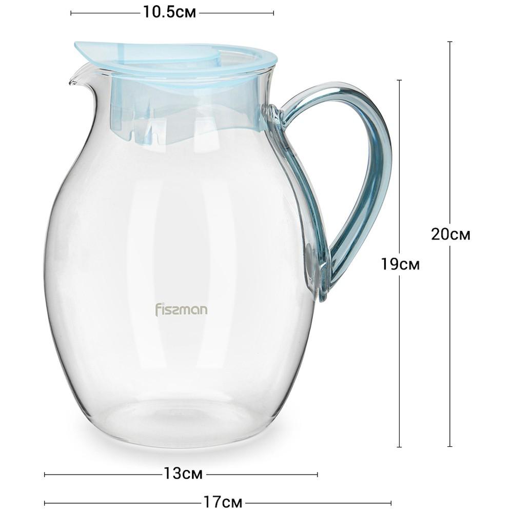 Кувшин Fissman 1,8 л Голубой (6451) - фото 6 Кувшин Fissman 1,8 л Голубой (6451) - фото 6