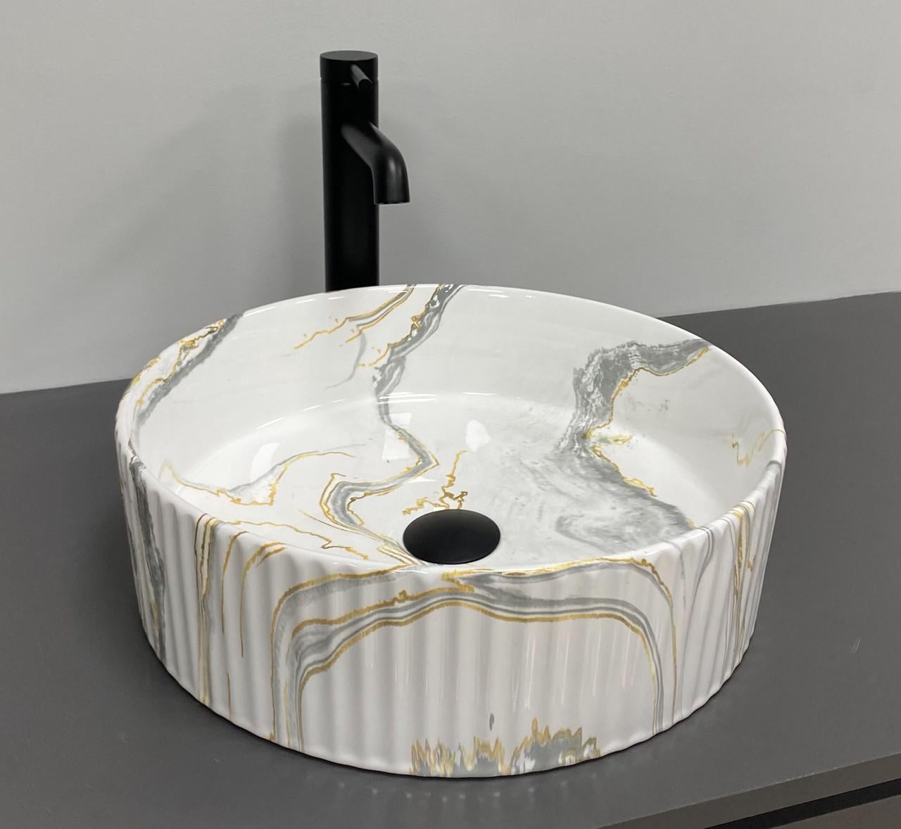 Умивальник VBI BRINDISI M накладний Stains glossy (2958591988)