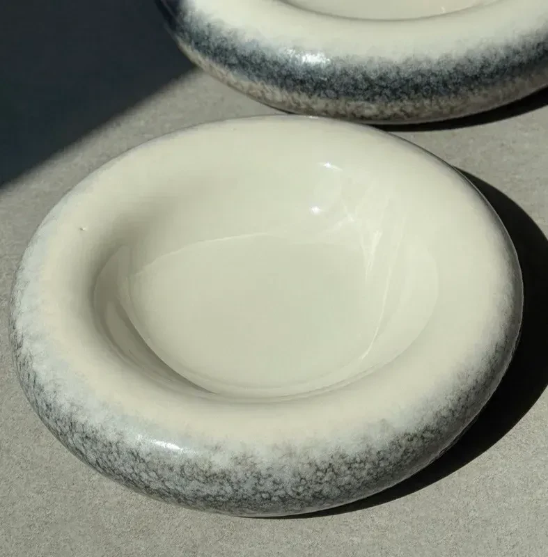 Тарілка Кам'яне коло керамічна 24 см Блакитний (OS-101-0505) - фото 3