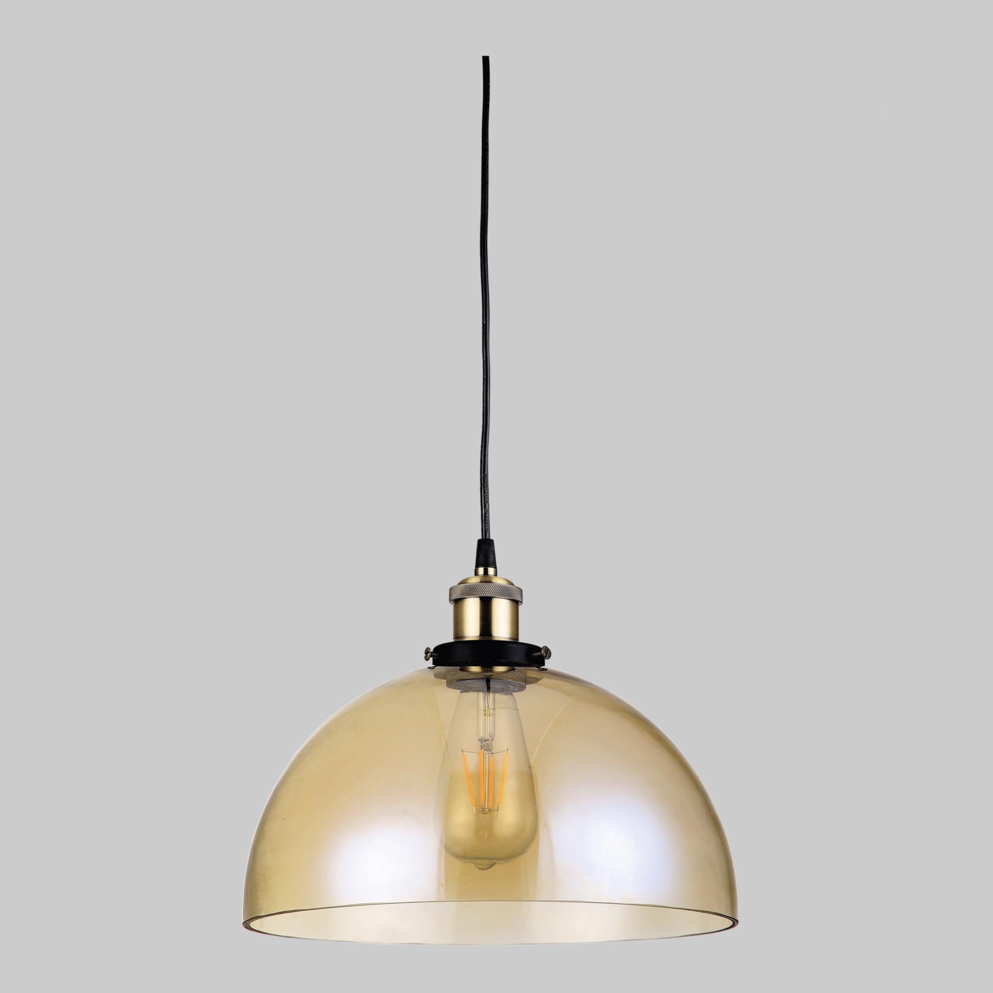 Люстра Glass Bell подвесная 30 см Кофейный