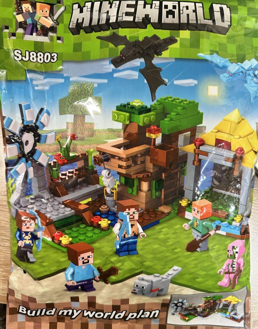 Конструктор My World Станція 393 деталей/персонажі/набір Майнкрафт (SJ8803) - фото 2 Конструктор My World Станція 393 деталей/персонажі/набір Майнкрафт (SJ8803) - фото 2
