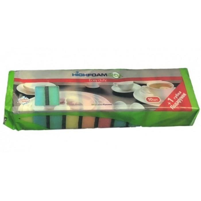 Губки кухонные HighFoam Easy duty 10+1 шт. (150255)