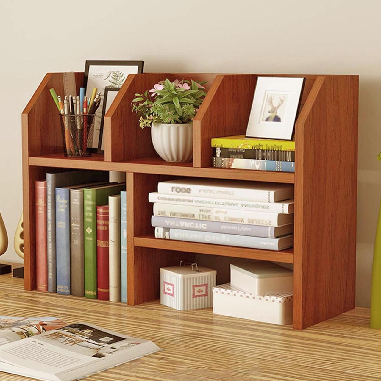 Полка-надстройка настольная из дерева Лионелия охра (АКД-019704)