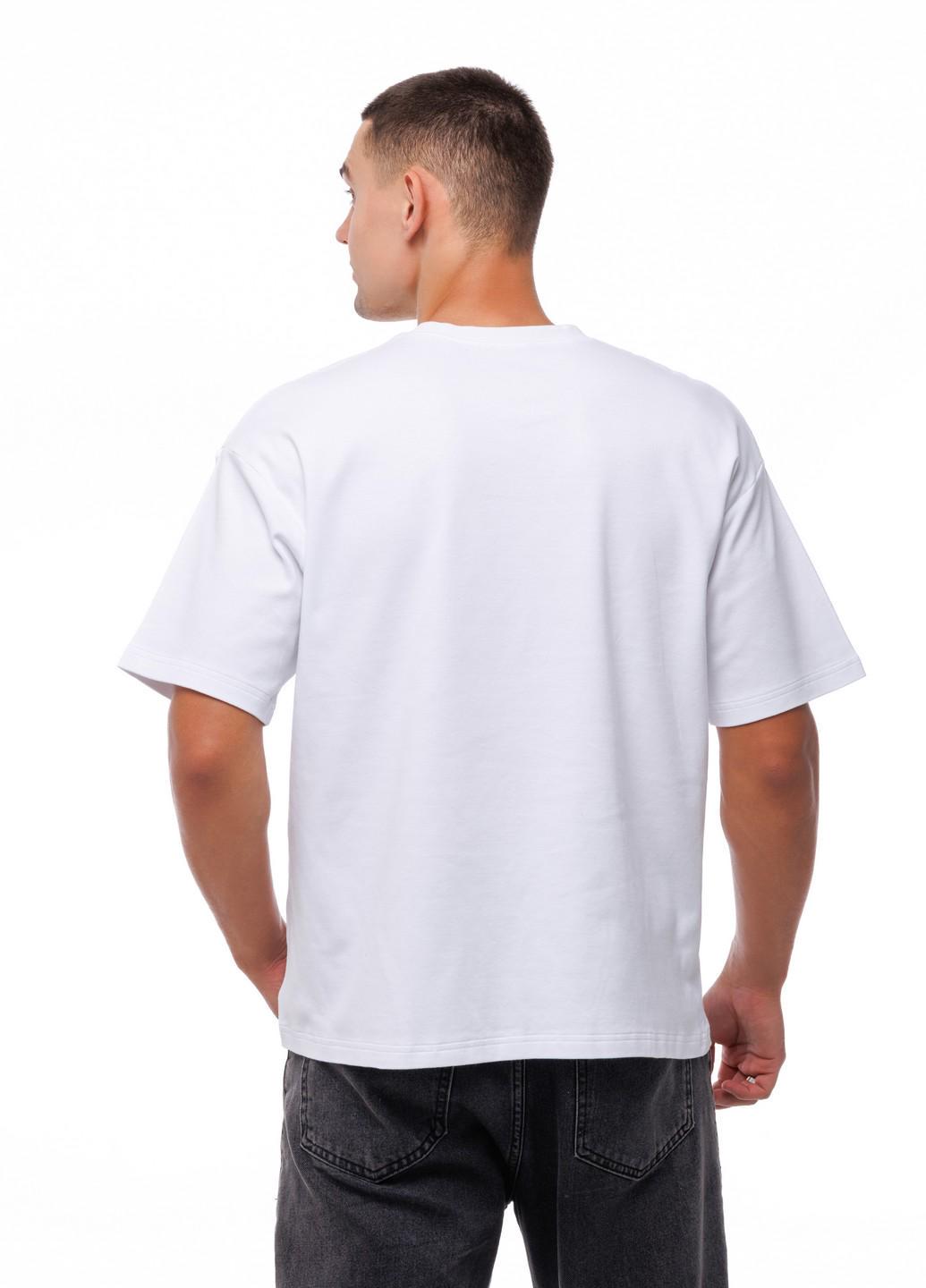 Футболка Oversize чоловіча Наталюкс з щільної тканини S Білий (9413653200011) - фото 3
