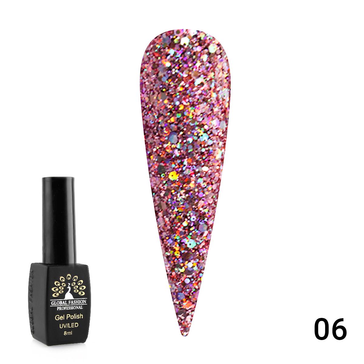 Гель-лак Diamond Ball Global Fashion № 06 8 мл Гель-лак Diamond Ball Global Fashion № 06 8 мл