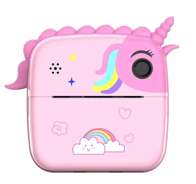 Фотоаппарат детский с мгновенной печатью Единорог