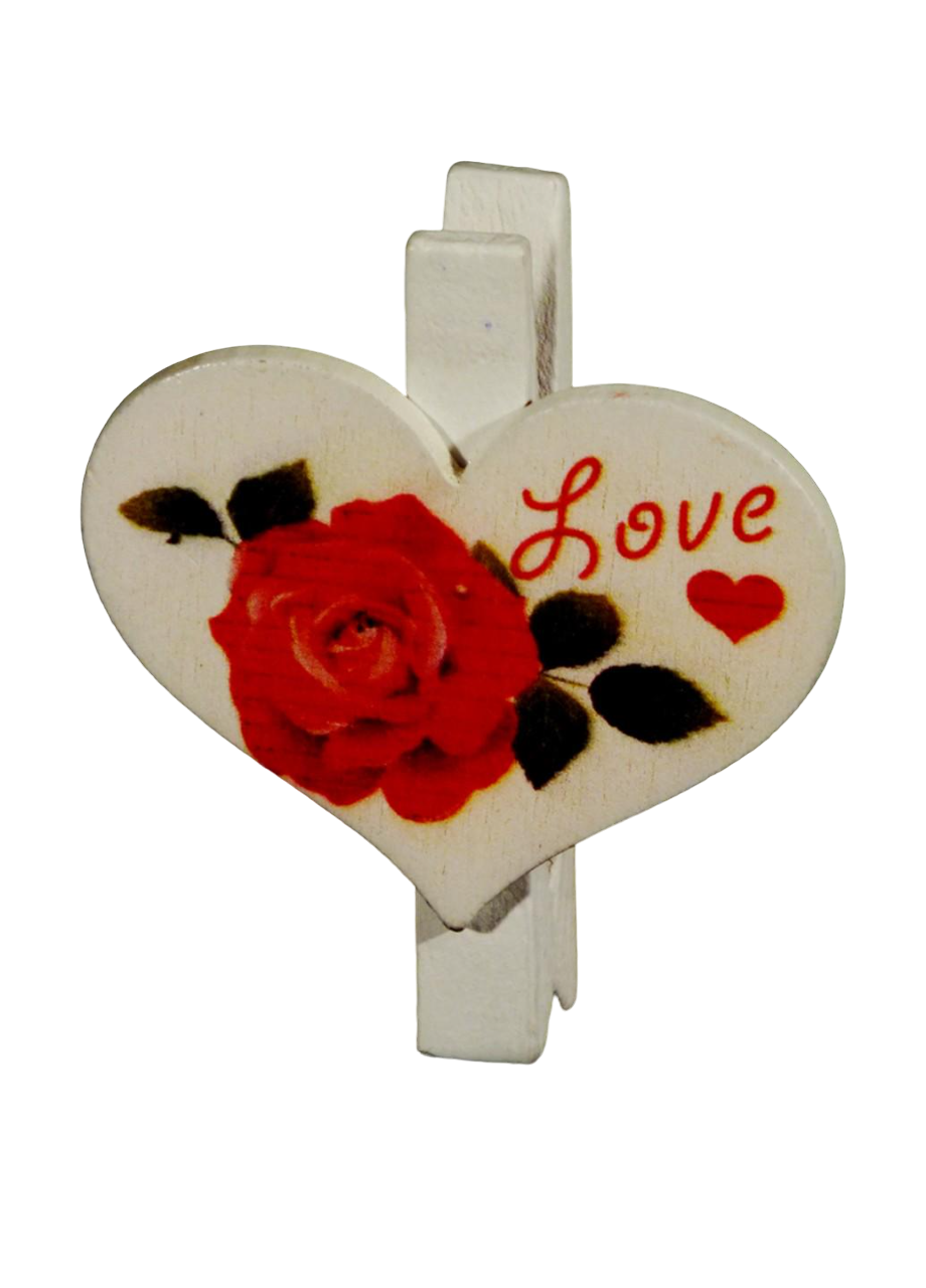 Прищепка деревянная Сердечко (13-32)