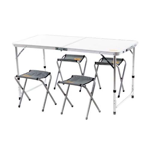 Набір меблів для пікніку Сила на 4 людини стіл-валіза/4 стільця алюміній 120х60х70 см (УТ000083470)