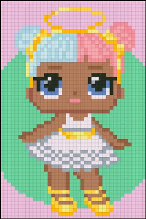 ᐉ Алмазная мозаика для детей Кукла Ангел 10х15 см (АМШ-269)