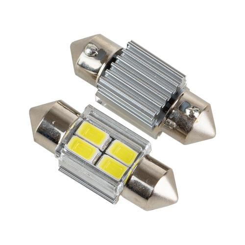 Светодиодные лампы PULSO софитные C5W 31 мм 4SMD 5730 LED 12V 6000K 130Lm 2 шт.