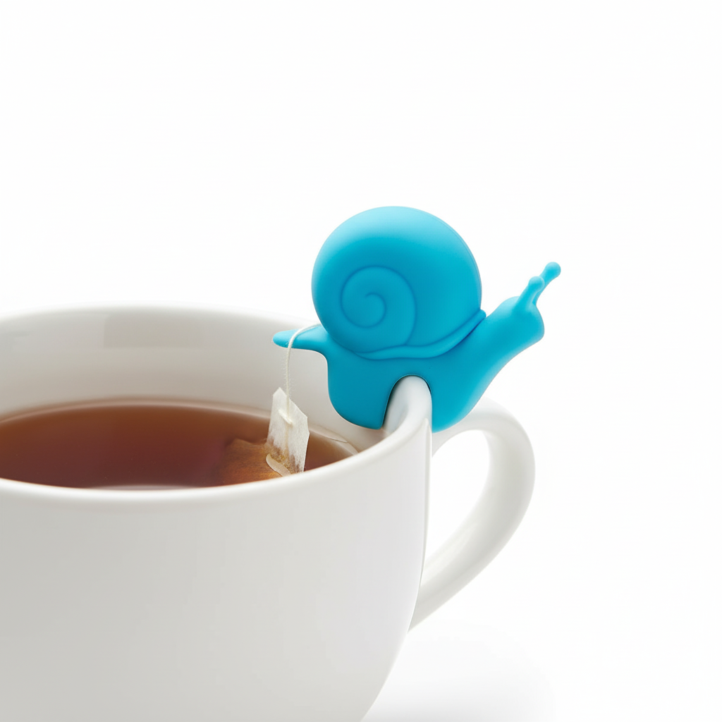 Держатель для чайного пакетика Улитка с пищевого силикона