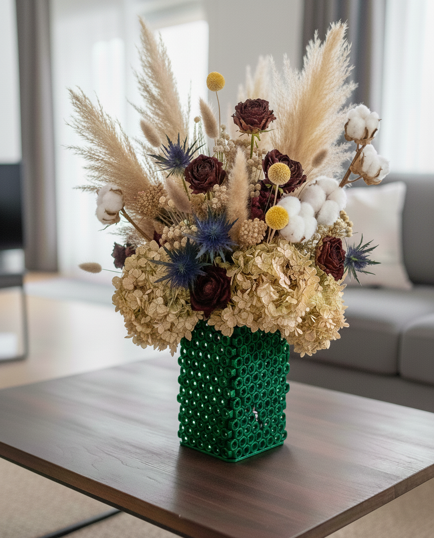 Ваза для сухоцветов из металла Зеленый (31917460)