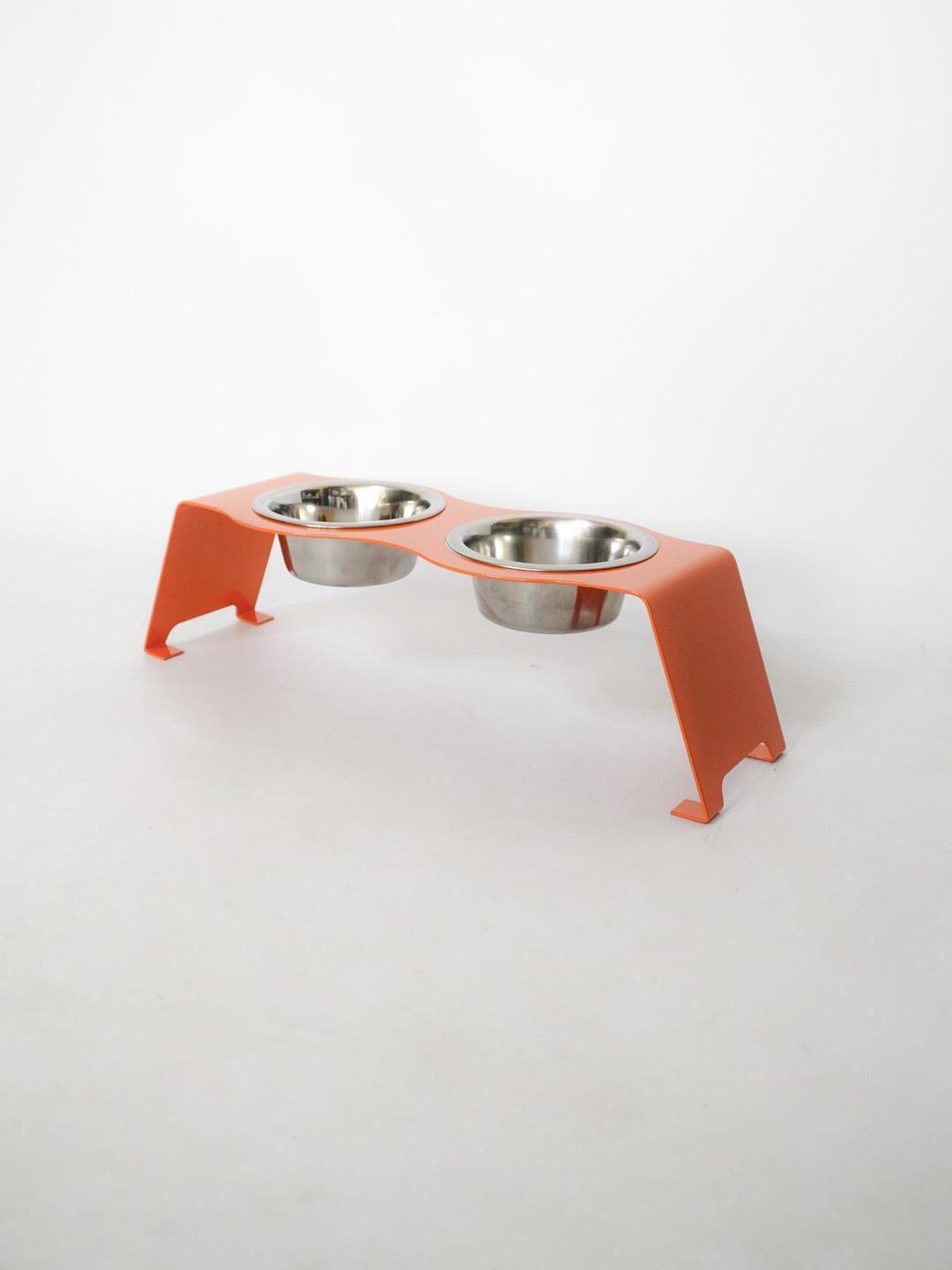 Кормушка My friend для котів на 2 миски метал 80 мм 0,2 л Помаранчевий (1024569к) - фото 3