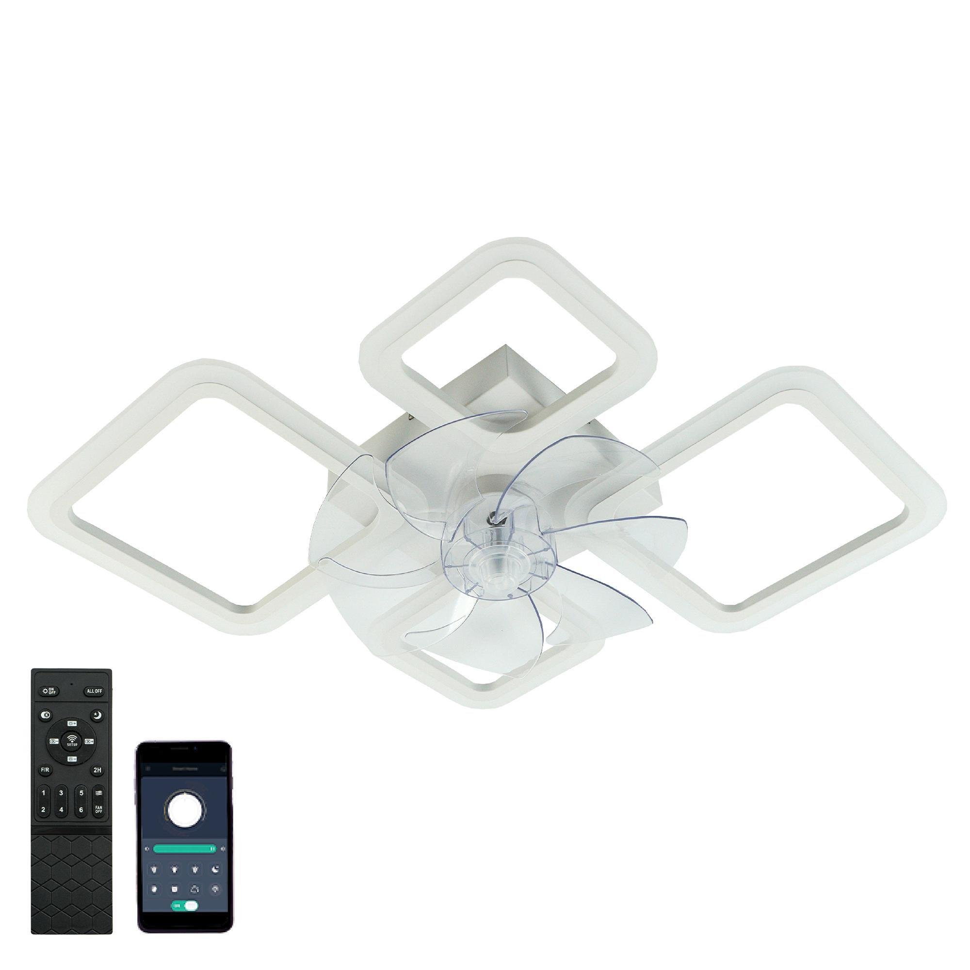 Люстра світлодіодна з вентилятором ESLLSE FAN OVAL 4S 70 Вт/18 Вт 760x560x120 мм Білий (141-10589-01) - фото 5 Люстра світлодіодна з вентилятором ESLLSE FAN OVAL 4S 70 Вт/18 Вт 760x560x120 мм Білий (141-10589-01) - фото 5